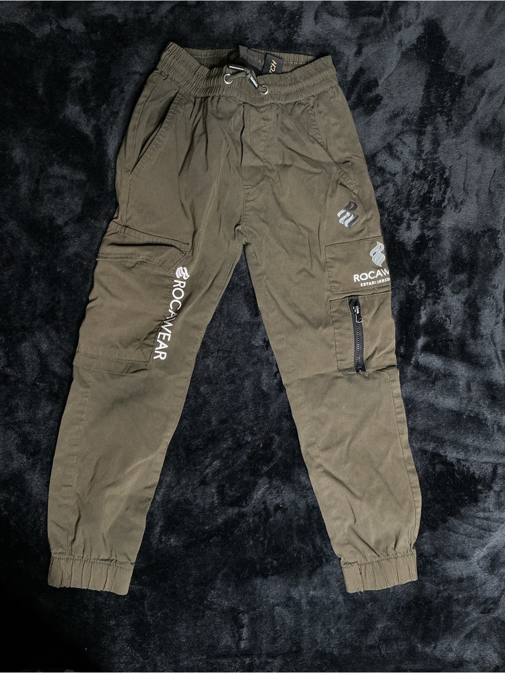 Rocawear Kids Olive Cargo Jogger Pants